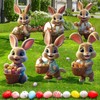 Giggleye Easter Bunny Garden Stake, 2D Easter Advertising Signs, Easter
