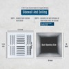 [2 Pack] Fits 10x10 Duct Opening 4 Way Fixed Curved