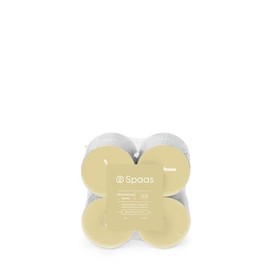 Spaas Maxi Scented Tealights flatpack x8 10h, Shimmering Smile, Beige