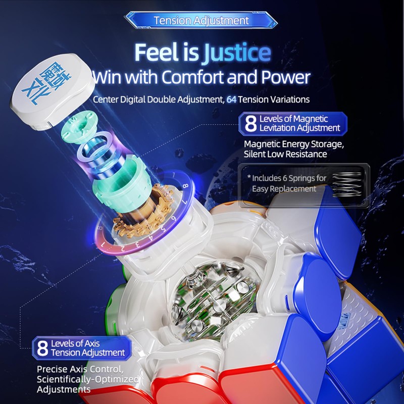 Moyu Super Weilong v2, Magnetic Magic Cube Stickerless 3x3 Maglev