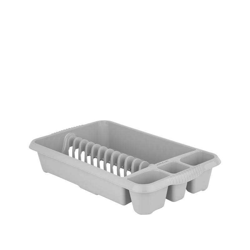M1SS Set of 2 Soft Grey Plastic Medium Dish Drainer