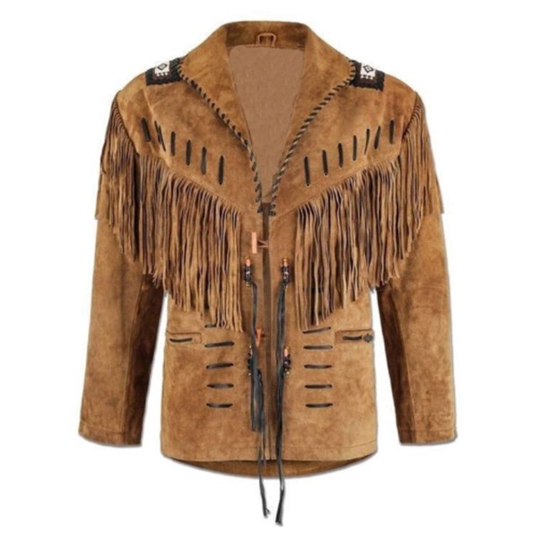 100% Real Suede Western Style Leather Jacket for Sale Native