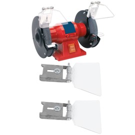 2Pcs Bench Grinder Eyeshield, 304 Stainless Steel Case Shield Attachment Accessories, Shield Angle Grinder Safety Cover Grinder Wheel, Double Bench Grinder for Bench Type 125/150/200/250 Grinders