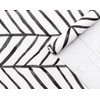 HAOKHOME Black and White Wallpaper Peel and Stick Stripe Herringbone