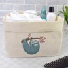 Large 'Sloth Mother & Baby' Canvas Organiser/Storage Bag (OR00011069)