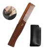 Folding Moustache Comb, Wooden Beard Comb For Men with Carrying