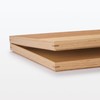 MUJI MDC80A2S Wooden Square Tray, Natural, Approx. Width 13.8 x