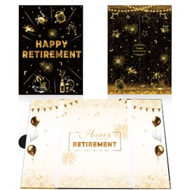 WERNNSAI Retirement Guest Book - Hardcover Happy Retirement Sign in Guest Book Alternative Polaroid Signature Book for Women Men Retired Farewell Party Decoration Supplies Retired Gifts Keepsake