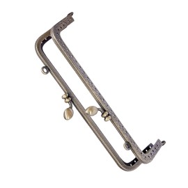 Operitacx DIY Purse Making Kit 15cm Square Water Dripper Purse Frame Metal Lock Clutch Frame Decorative Bag Making Accessory Random Style