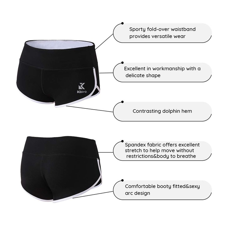 Kipro Women's Cotton Span Jersey Active Short Leggings Runner Shorts