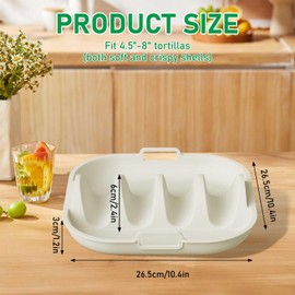 Lanasz Silicone Taco Plates Set of 2 – Non-Slip & Heat-Resistant Taco Holder for Parties, Picnics & Family Dinners