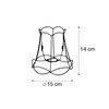 QAZQA Granny Frame Retro Steel Lampshade Metal Black 15I14