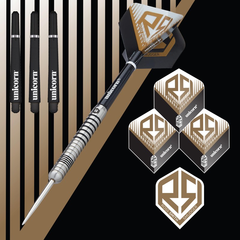 Unicorn Unisex Ross 'Smudger' Smith Set Of Darts, Black &