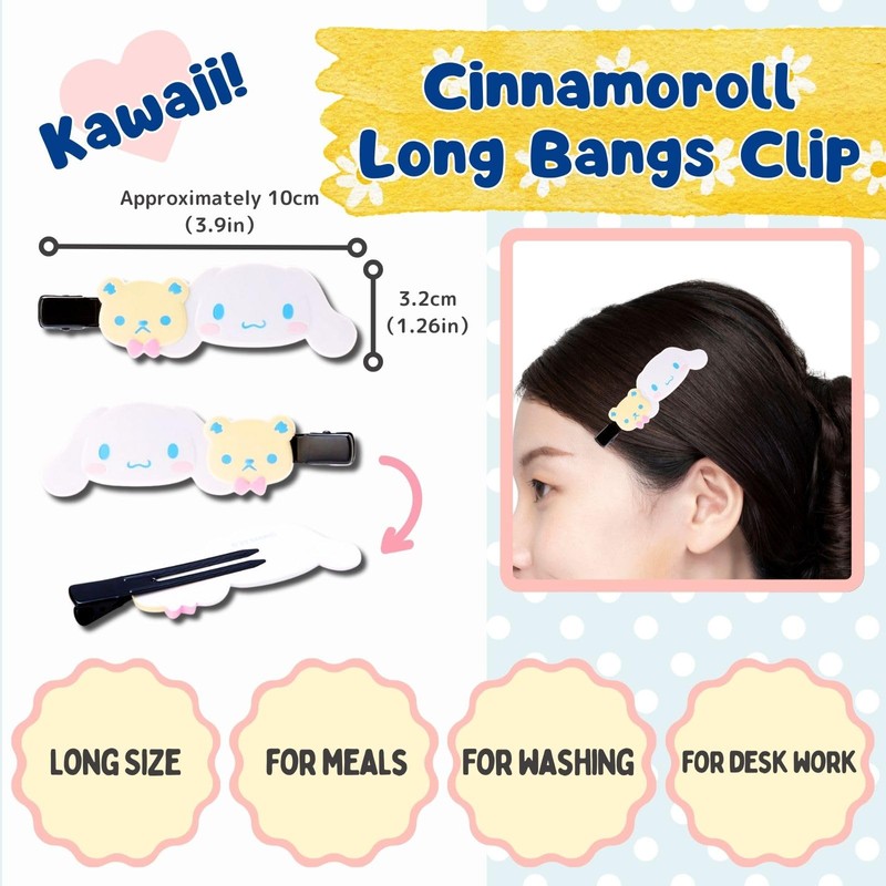 Cinnamoroll Mini Mascot Holder & Long Bangs Clip & Sticky