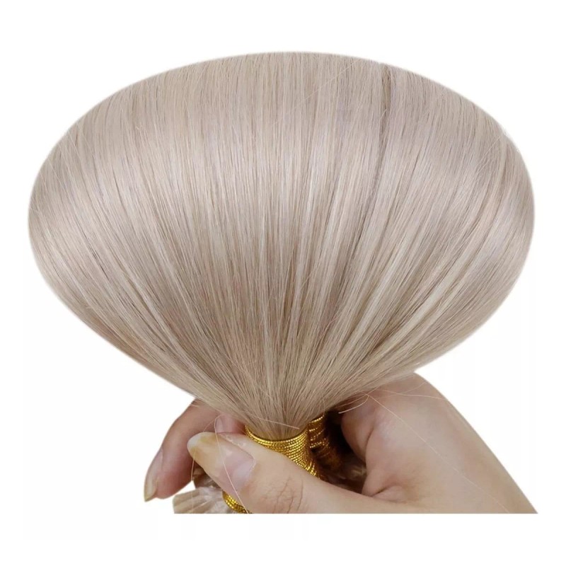 Hetto Extensiones De Cabello 100% Real Platino Rubio 18in 50gramos