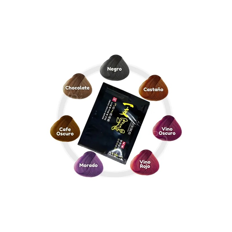 Shampoo Tinte Instantáneo Natural Cubre Canas Jengibre 120pz