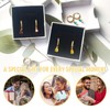 14K Gold Birthstone Trendy Dangle Earrings for Women Teardrop Small