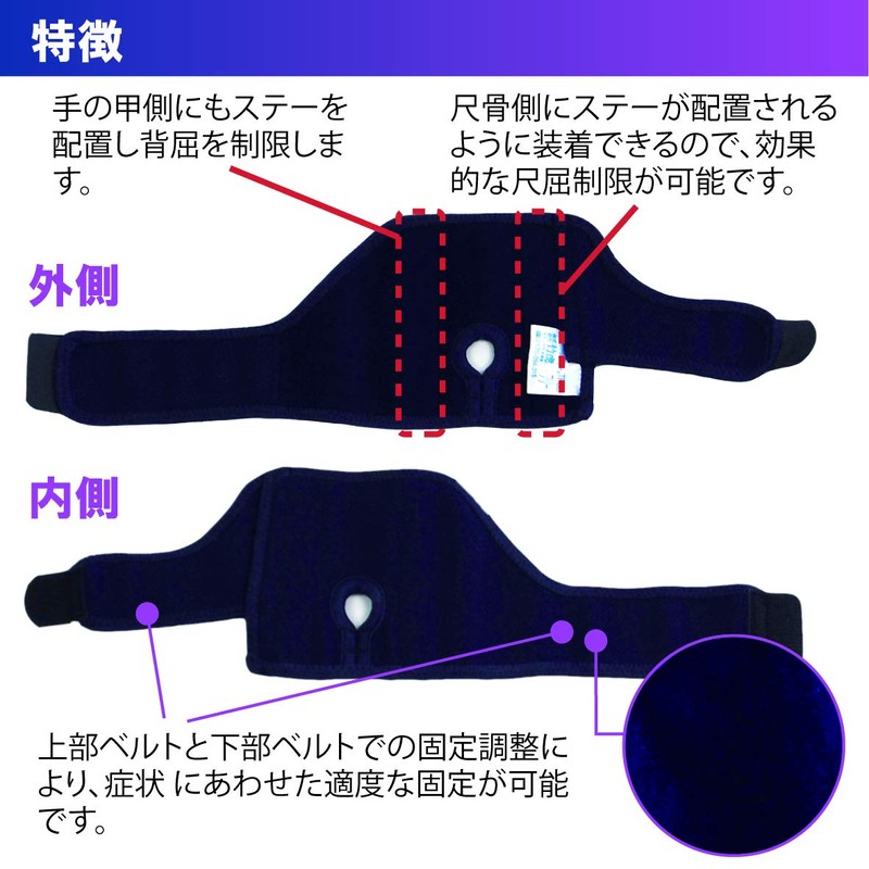 Bamboo Tiger [Wrist Supporter] Sofflower Fur TFCC (TFCC Damage) Navy