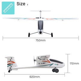 RRTCLO RC Airplane 2.4GHz 22.5" Wingspan with Stabilization Mode, RTF (Includes Controller, Transmitter, Battery and Charger) Remote Control Plane Ready to Fly for Adults esky