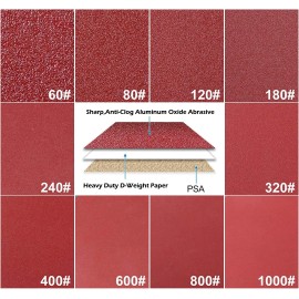 Unbranded 200pcs 6 in PSA Adhesive Sanding Disc 60-1000 Grit DA Sander Sandpaper Sticky
