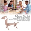 Dachshund Dog Shaped Wine Rack Wooden Wine Bottle Display Stand