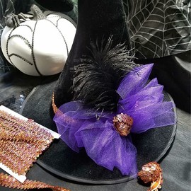 Expo International Pack of 4 Premium Shiny Spools of 6 Inch X 25 Yards | Purple Tulle