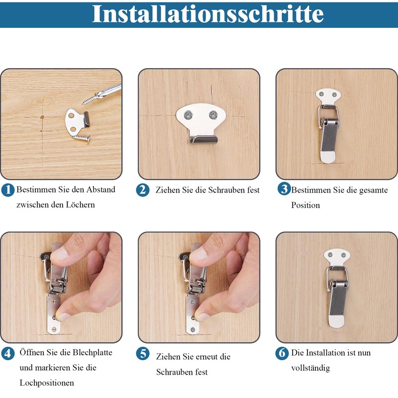 Tension Lock with Locking Hole, 4 Pieces 91 mm Lockable