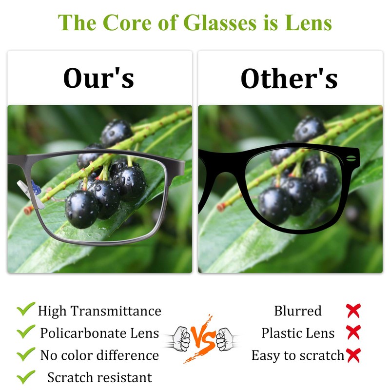 Lcbestbro 3 Pack Business Blue light Blocking Reading Glasses for