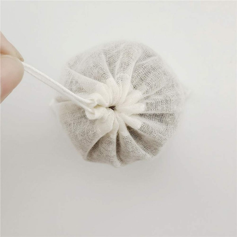 nuoshen 50 Pack Cotton Muslin Drawstring Bags,10 * 8cm 100%