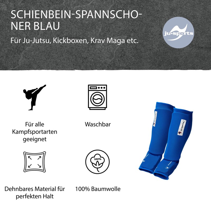 Ju-Sports Shin Guards - XL, Blue