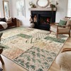 BILEEHOME Boho Kitchen Rug Washable,4x6 Non Slip Small Area Rug