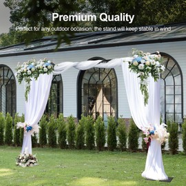 EMART Heavy Duty Backdrop Stand for Parties, 10x10 ft Pipe and Drape Adjustable Back Drop Stand Kit with Flat Base, Sturdy Photo Background Frame DIY Pole for Flower Wall Wedding Curtain