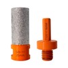 BeQell 2Pcs Diamond Finger Milling Bits,1 Inch 25mm Tile Milling