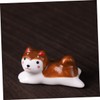 CIYODO 4Pcs Ceramic Dog Chopstick Holder Rests Cute Table Ornament