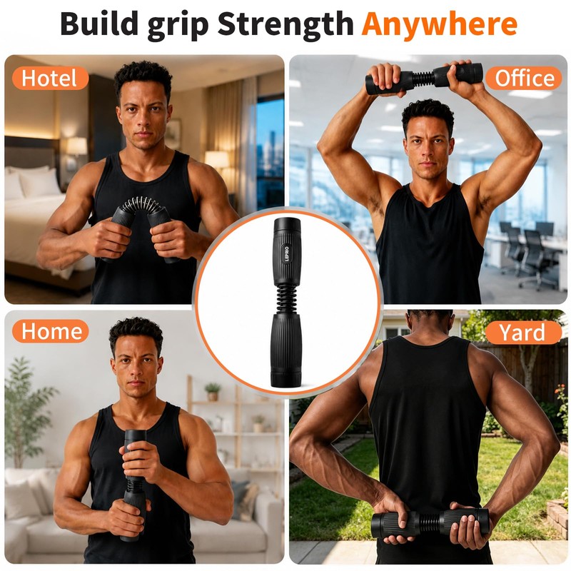 Lerpio Forearm & Wrist Trainer, Adjustable Resistance Grip Strength with