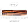 KYVU Handmade Cellulose Acetate Comb T12, 16.6 cm, FINE &