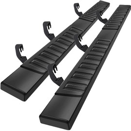 CLIMWA Compatible with 2007-2018 Chevy Silverado/Gmc Sierra 1500;2007-2019 2500/3500 Double Cab(Not for Diesel Engine).Side Truck Steps 6 Inch Running Boards Heavy Duty Carbon Steel Black Nerf Bar