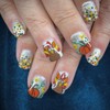 24pcs Fall Press on Nails Short Square Thanksgiving Day Fake