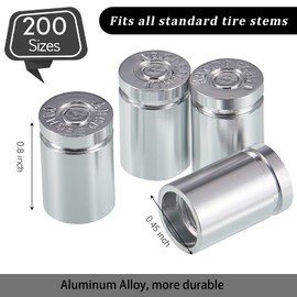 12 Pieces Tire Valve Stem Caps Casing Valve Stem Tire Gear Valve Caps Metal Aluminum Air Tire Caps Steam Caps for Vehicle Car Truck Bicycle Motorcycle ATV