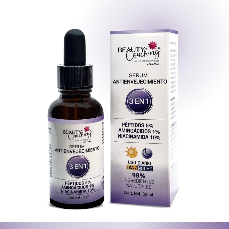 SERUM ANTIENVEJECIMIENTO - 3 en 1 - Péptidos 5% Aminoácidos