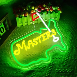 Master Neon Sign for Wall Decor Golf Neon Light for Man Cave Dimmable LED Light Up Sign for Golf Course Gym Club Bedroom Office Park Party Club Decor Birthday Gifts Art Size13.3 * 14.1In(WZCP067)