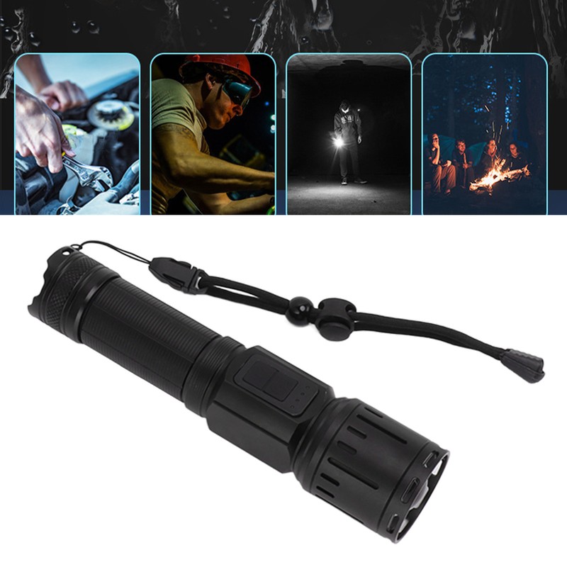 Super Bright Flashlight 7 Modes Waterproof LED Rechargeable Handheld Flashlight