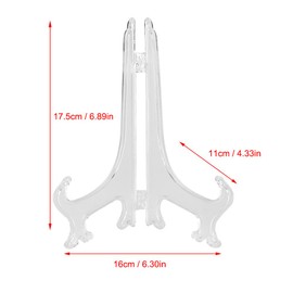 10 Soportes para Platos de Plástico Blanco, Estante para Platos de Plástico, Soporte de Exhibición Portátil, Soporte para Placa de Pedestal de Fotos para Exhibición, Soporte para