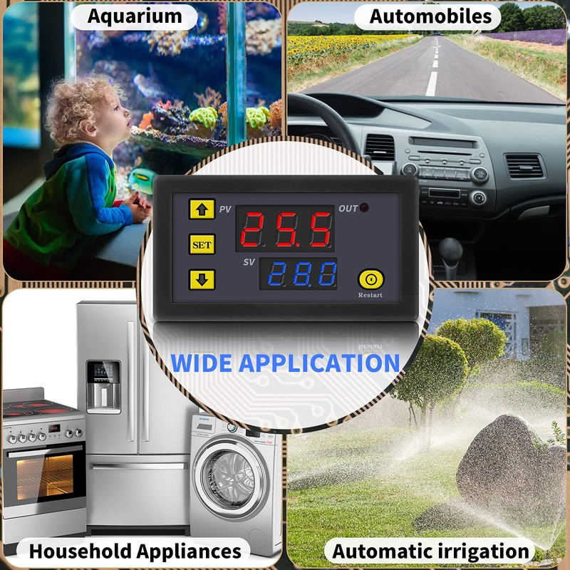 W3230 LCD Digital Thermostat DC 12V 20A Temperature Controller Meter