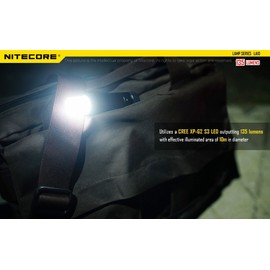 Nitecore LA10 135 Lumen Mini LED Camping Lantern - Compact Lightweight Including AA Battery and LumenTac Battery Organizer