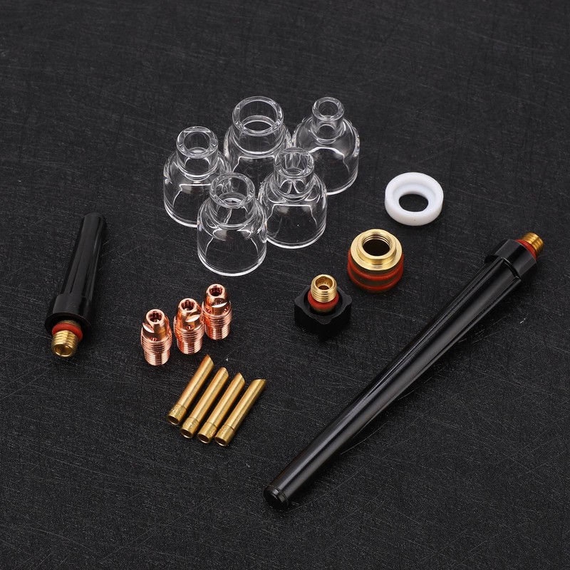 Welding Torch Accessories Kit Glass Cup Nozzle Brass Consumables for