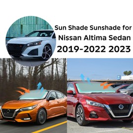 INSAUTO for Altima 2024 Windshield Sun Shade Sunshade for Nissan Altima Sedan 2019-2022 2023 Windshield Cover Front Window Sun Shield Foldable Sun Visor Protector UV Heat Protection Car Accessories