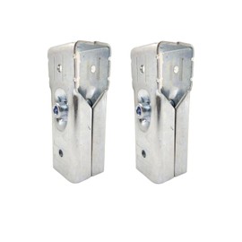 2 Pcs 1" x 1" 2 Way End Rails Square Structural Pipe Connectors, Steel T Fitting for OD 1" or 25MM Square Tube Clamp for Fence Rails DIY Shelf Garden Support (Bolts/Nuts Included)