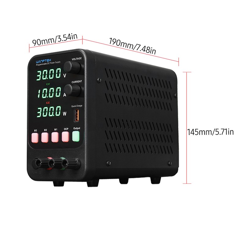 WANPTEK Bench DC Power Supply Variable 30V 10A Digital Display