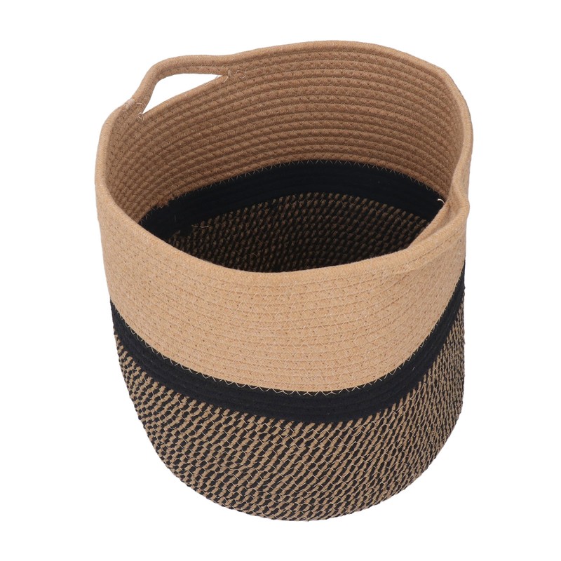 Woven Laundry Basket Cotton Rope Multifunctional Clothes Storage Hamper with